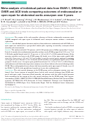 Cover page: Meta‐analysis of individual‐patient data from EVAR‐1, DREAM, OVER and ACE trials comparing outcomes of endovascular or open repair for abdominal aortic aneurysm over 5 years