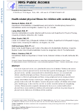 Cover page: Health-related physical fitness for children with cerebral palsy.