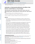 Cover page: Implications of Under-Reporting Medication Side Effects: Beta-Blockers in Heart Failure as a Case Example.