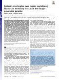 Cover page: Periodic catastrophes over human evolutionary history are necessary to explain the forager population paradox