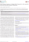 Cover page: Draft Genome Sequences of Marine RNA Viruses SF-1, SF-2, and SF-3 Recovered from San Francisco Wastewater