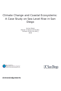 Cover page: Climate Change and Coastal Ecosystems:&nbsp;A Case Study on Sea Level Rise in San Diego