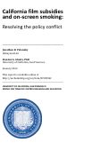 Cover page: California film subsidies and on-screen smoking: Resolving the policy conflict