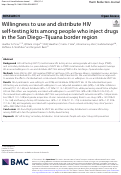 Cover page: Willingness to use and distribute HIV self-testing kits among people who inject drugs in the San Diego–Tijuana border region