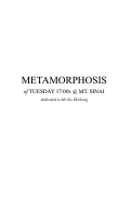 Cover page: Metamorphosis of Tuesday 17:00s at Mt. Sinai