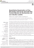 Cover page: Quantitative Examination of Five Stochastic Cell-Cycle and Cell-Size Control Models for Escherichia coli and Bacillus subtilis