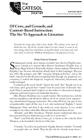 Cover page: Of Cows, and Cowards, and Content-Based Instruction: The Six Ts Approach to Literature