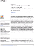 Cover page: Distinct parafacial regions in control of breathing in adult rats
