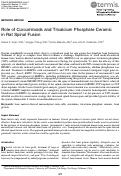 Cover page: Role of Curcuminoids and Tricalcium Phosphate Ceramic in Rat Spinal Fusion