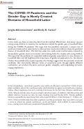 Cover page: The COVID-19 Pandemic and the Gender Gap in Newly Created Domains of Household Labor