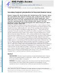 Cover page: Secondary Surgical Cytoreduction for Recurrent Ovarian Cancer.