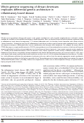 Cover page: Whole-genome sequencing of African Americans implicates differential genetic architecture in inflammatory bowel disease.