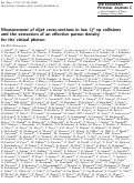 Cover page: Measurement of dijet cross-sections in low \documentclass[12pt]{minimal} \usepackage{amsmath} \usepackage{wasysym} \usepackage{amsfonts} \usepackage{amssymb} \usepackage{amsbsy} \usepackage{mathrsfs} \usepackage{upgreek} \setlength{\oddsidemargin}{-69pt} \begin{document}${\rm Q}^2$\end{document} ep collisions and the extraction of an effective parton density for the virtual photon