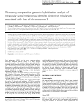 Cover page: Microarray comparative genomic hybridisation analysis of intraocular uveal melanomas identifies distinctive imbalances associated with loss of chromosome 3