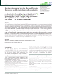 Cover page: Setting the scene for the Second Stroke Recovery and Rehabilitation Roundtable