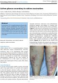 Cover page: Lichen planus secondary to rabies vaccination