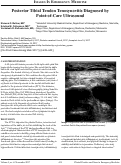 Cover page: Posterior Tibial Tendon Tenosynovitis Diagnosed by Point-of-Care Ultrasound