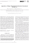 Cover page: Approaches to Mitigate Mitochondrial Dysfunction in Sensorineural Hearing Loss