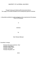 Cover page: Peasant Culture and Intellectual Environmental Activism: The Legacy of the Italian Resistance and Contemporary Spaces of Activism