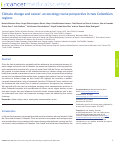 Cover page: Climate change and cancer: an oncology nurse perspective in two Colombian regions.