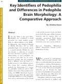 Cover page: Key Identifiers of Pedophilia and Differences in Pedophile Brain Morphology: A Comparative Approach