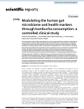 Cover page: Modulating the human gut microbiome and health markers through kombucha consumption: a controlled clinical study.