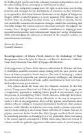 Cover page: Reconfigurations of Native North America: An Anthology of New Perspectives. Edited by John R. Wunder and Kurt E. Kinbacher.