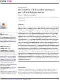 Cover page: The influence of 4-thiouridine labeling on pre-mRNA splicing outcomes