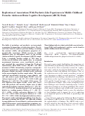 Cover page: Replication of Associations With Psychotic-Like Experiences in Middle Childhood From the Adolescent Brain Cognitive Development (ABCD) Study