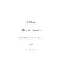 Cover page: Alice in Wonder