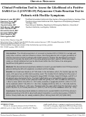 Cover page: Clinical Prediction Tool to Assess the Likelihood of a Positive SARS-Cov-2 (COVID-19) Polymerase Chain Reaction Test in Patients with Flu-like Symptoms