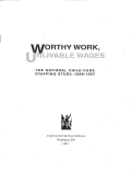 Cover page of Worthy Work, Unlivable Wages: The National Child Care Staffing Study, 1988-1997