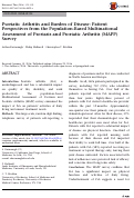 Cover page: Psoriatic Arthritis and Burden of Disease: Patient Perspectives from the Population-Based Multinational Assessment of Psoriasis and Psoriatic Arthritis (MAPP) Survey.