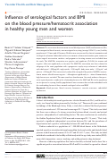 Cover page: Influence of serological factors and BMI on the blood pressure/hematocrit association in healthy young men and women