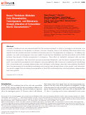 Cover page: Breast fibroblasts modulate early dissemination, tumorigenesis, and metastasis through alteration of extracellular matrix characteristics.