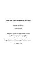 Cover page: Long-Base Laser Strainmeters: A Review