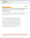 Cover page: Monomethyl auristatin antibody and peptide drug conjugates for trimodal cancer chemo-radio-immunotherapy