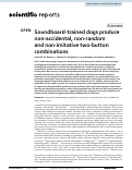 Cover page: Soundboard-trained dogs produce non-accidental, non-random and non-imitative two-button combinations.