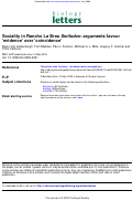 Cover page: Sociality in Rancho La Brea Smilodon: arguments favour 'evidence' over 'coincidence'