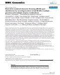 Cover page: Restriction Landmark Genomic Scanning (RLGS) spot identification by second generation virtual RLGS in multiple genomes with multiple enzyme combinations