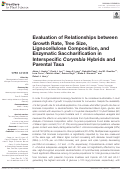 Cover page: Evaluation of Relationships between Growth Rate, Tree Size, Lignocellulose Composition, and Enzymatic Saccharification in Interspecific Corymbia Hybrids and Parental Taxa