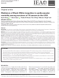 Cover page: Mediators of Black-White inequities in cardiovascular mortality among survivors of 18 cancers in the USA.