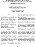 Cover page: Does Sitting on Your Hands Make You Bite Your Tongue? The Effects of Gesture Prohibition on Speech During Motor Descriptions