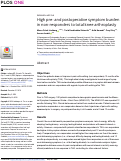 Cover page: High pre- and postoperative symptom burden in non-responders to total knee arthroplasty