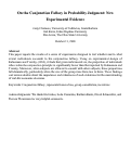 Cover page: On the Conjunction Fallacy in Probability Judgment: New Experimental Evidence