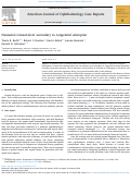 Cover page: Neonatal corneal ulcer secondary to congenital entropion