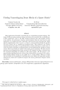 Cover page: Finding Nonoverlapping Dense Blocks of a Sparse Matrix
