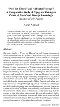 Cover page: “Not Yet Uhuru” and “Aborted Voyage”: A Comparative Study of Ngugi wa Thiong’o’s Petals of Blood and George Lamming’s Natives of My Person