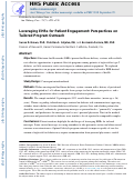 Cover page: Leveraging EHRs for patient engagement: perspectives on tailored program outreach.