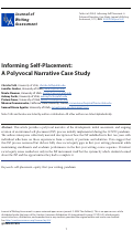 Cover page: Informing Self-Placement: A Polyvocal Narrative Case Study